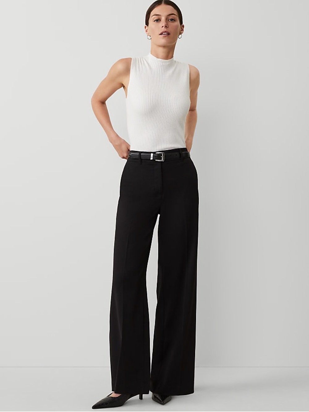 Ann Taylor “Perfect Wide Leg Pants” - Black 2P